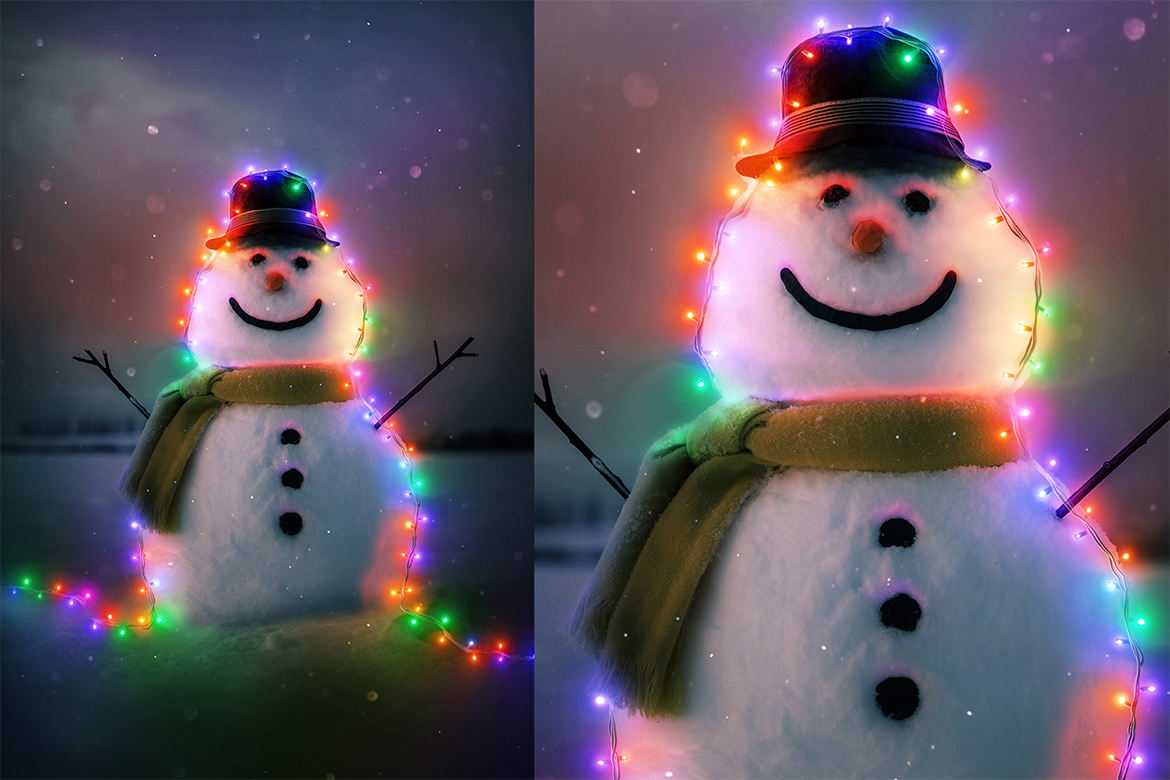 christmas lights photoshop action download