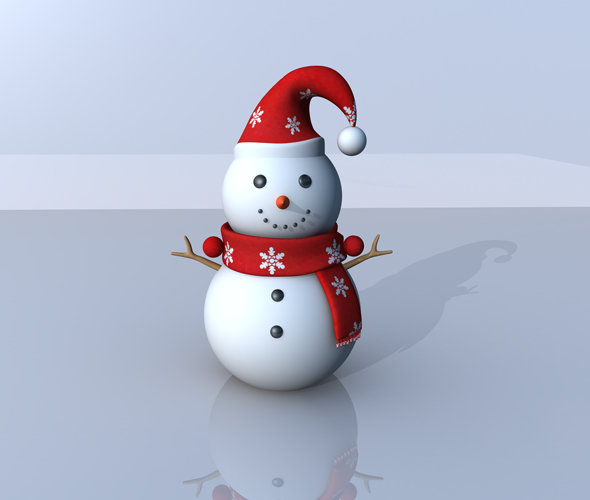 Snowman 3D Model - 3Docean 23048605
