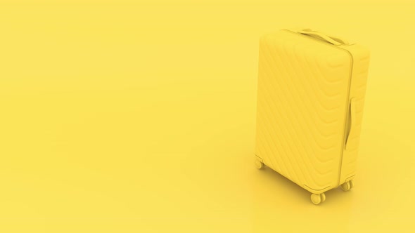 Yellow 3d Suitcase Rotation alt