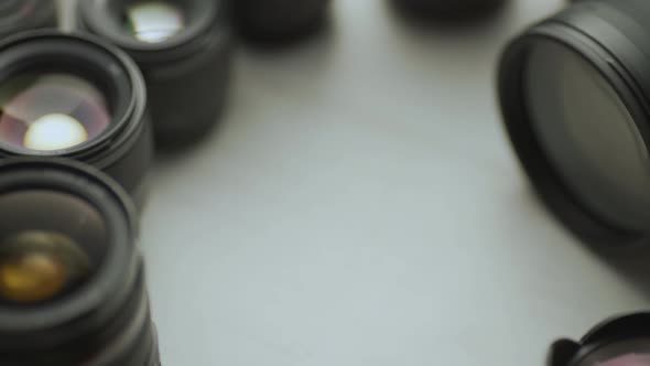 Close up video footage of camera and lenses_16 alt
