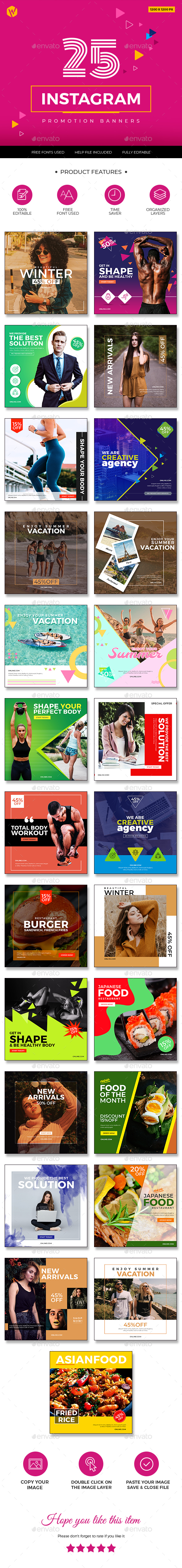 Instagram Banners By Webwall Graphicriver