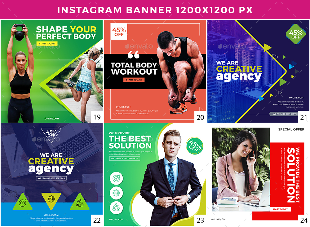 Instagram Banners By Webwall Graphicriver