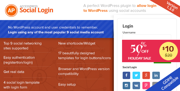 AccessPress Social Login - CodeCanyon Item for Sale