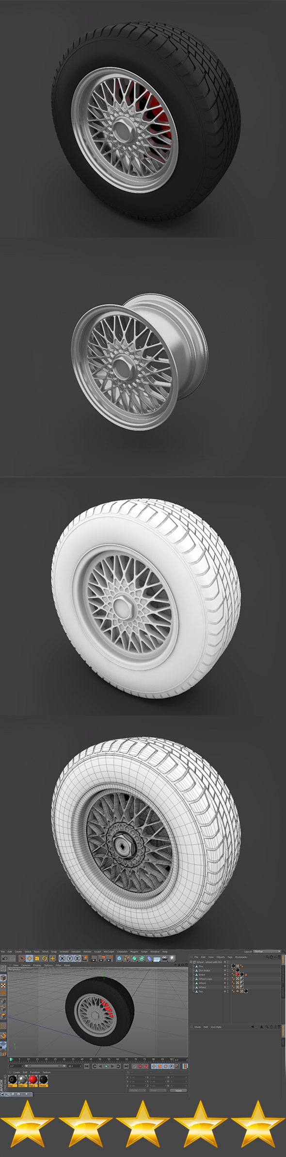 Wheel with tire - 3Docean 23051813