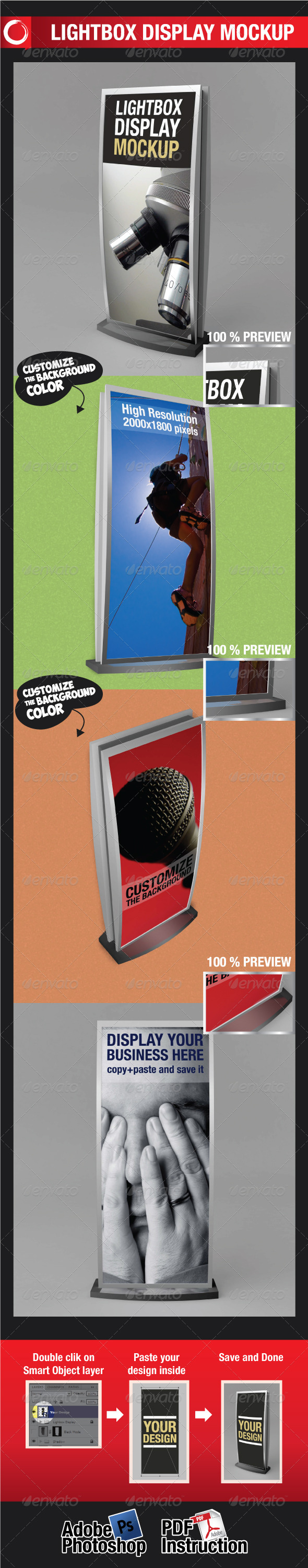 Download Lightbox Display Mockup by obo | GraphicRiver