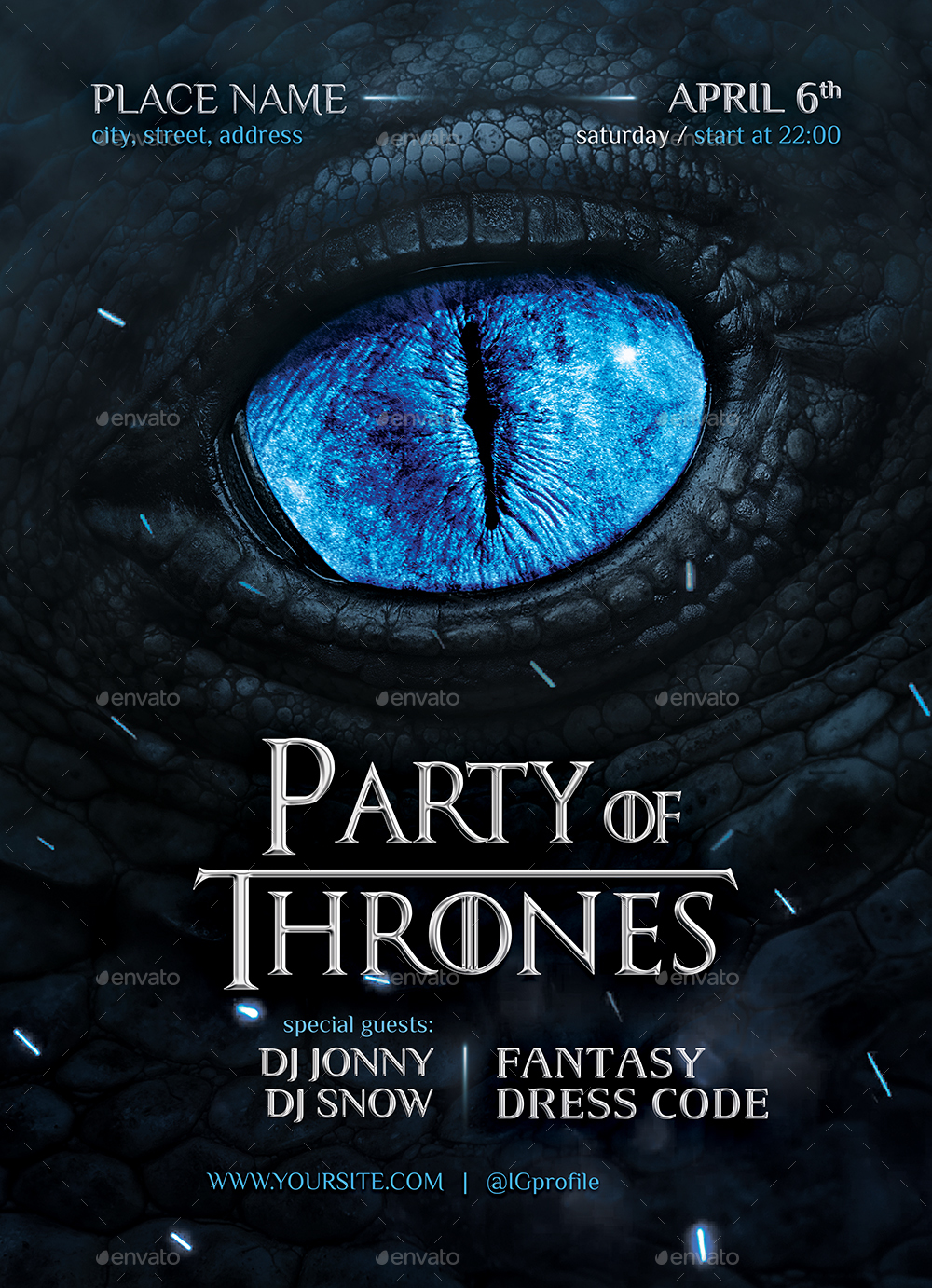 Party Of Thrones Poster Template By Fondrakes Graphicriver