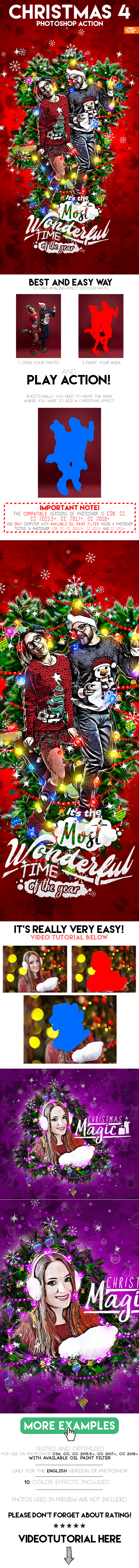 Christmas 4 Photoshop Action Christmas 4 Photoshop Action