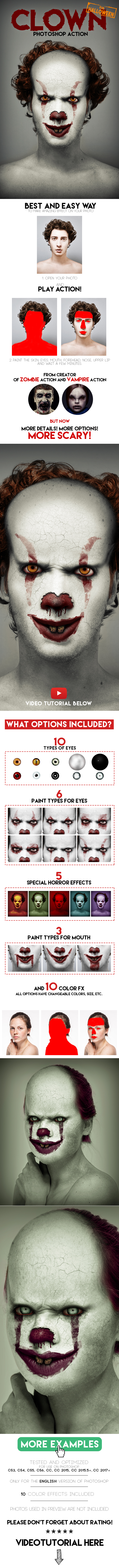 Clown Photoshop Action Clown Photoshop Action