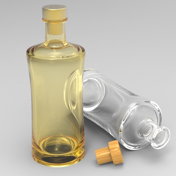 Modern Gin Bottle - 3Docean 23059434