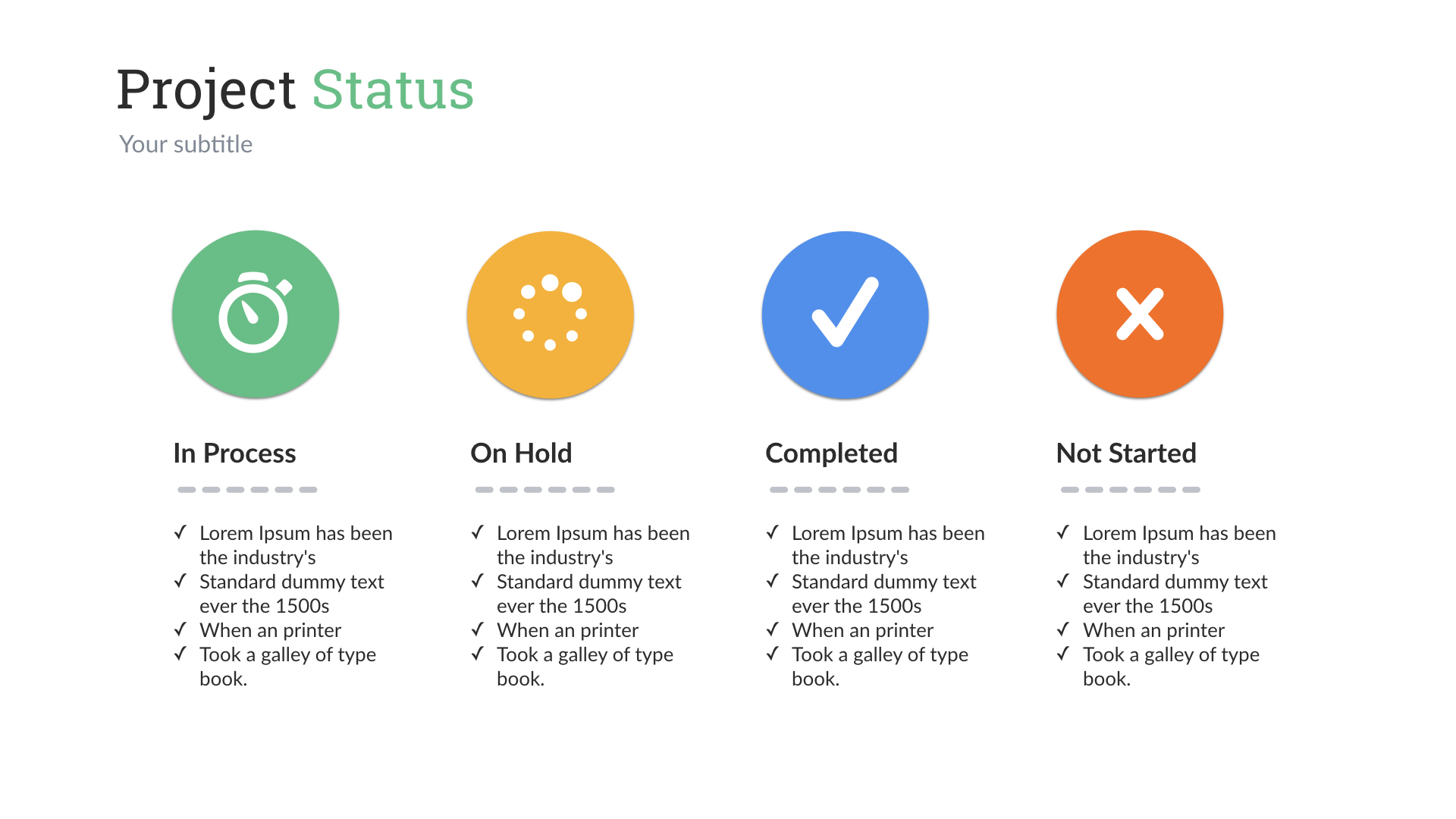  Project Status Keynote Presentation Template by SanaNik 