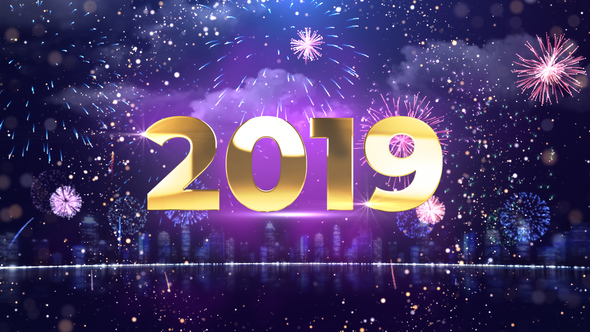 New Year Countdown With Fireworks Full HD After Effects Video Template
