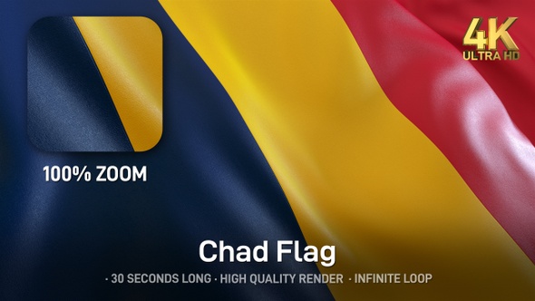 Chad Flag - 4K alt