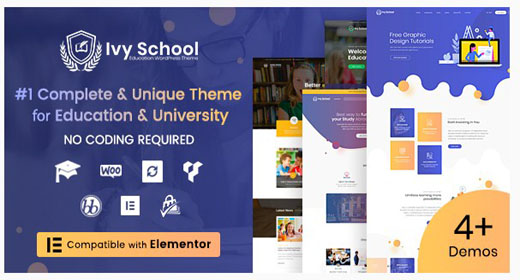 Ivy School – Education, University & School WordPress Theme