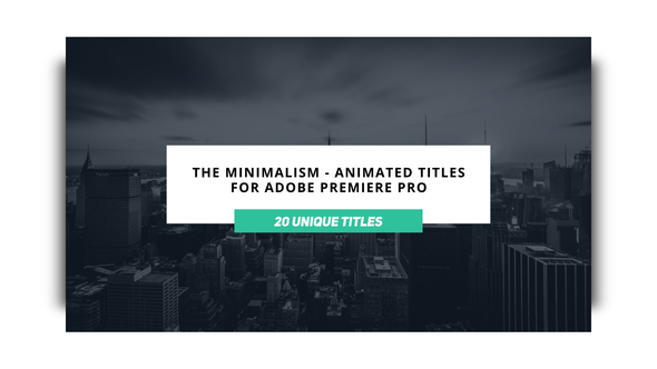 The Minimalist - Animated Titles for Premiere Pro