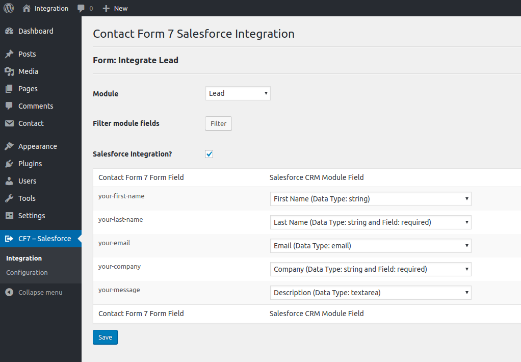 Contact Form 7 Salesforce CRM Integration Free Download Download 