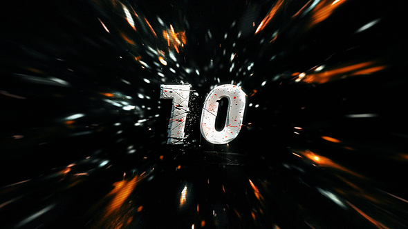 13 seconds Epic Shatter Countdown After Effects Full HD Video Template