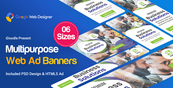 Multi Purpose Banners HTML5 D26 - GWD & PSD