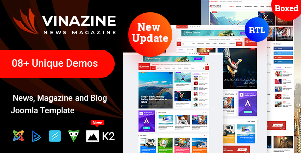 vinazine joomla news magazine template by tripples themeforest joomla newspaper template