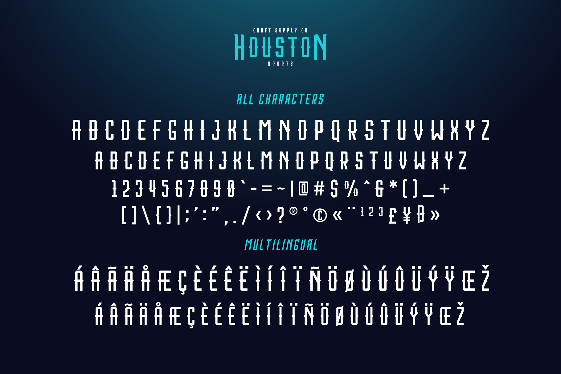Houston Sports Font Family By Craftsupplyco Graphicriver
