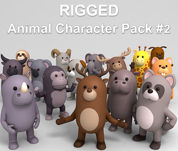 Rigged Animal Character - 3Docean 23089198