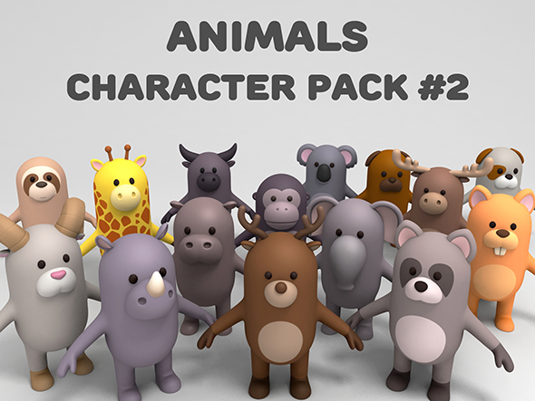 Cartoon Animals Model - 3Docean 23089374