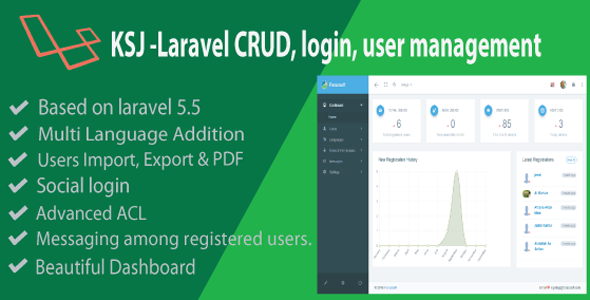 KSJ Laravel CRUD & Login Management