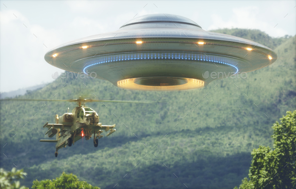 Unidentified Flying Object Worlds War - Stock Photo - Images