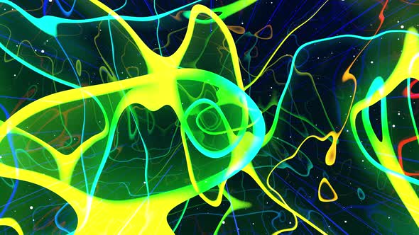 Motion Graphic Abstract Colorful Looped Bg Modern Art Fly in Art Space Multilayer Structure with alt