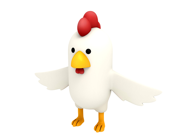 White Chicken Character - 3Docean 23093713