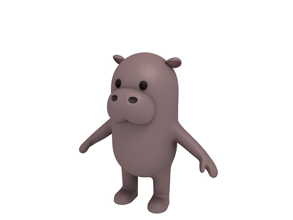 Hippopotamus Character - 3Docean 23093830