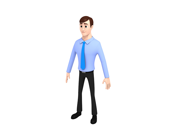 Cartoon Office Man - 3Docean 23098483
