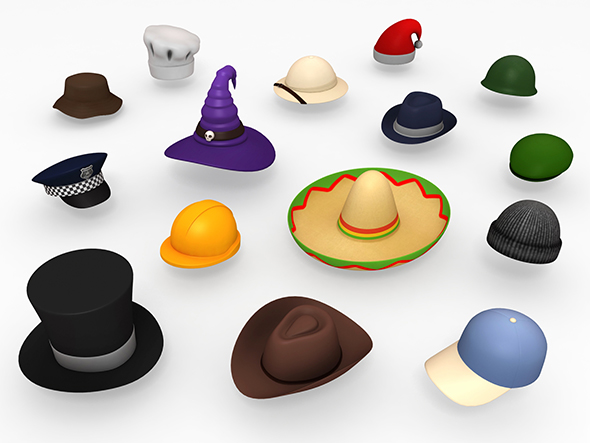 Hat and Helmet - 3Docean 23098546