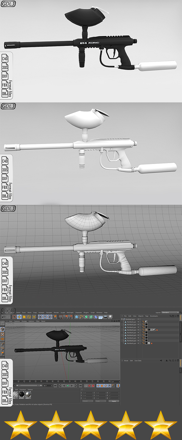 Paintball gun - 3Docean 23098575