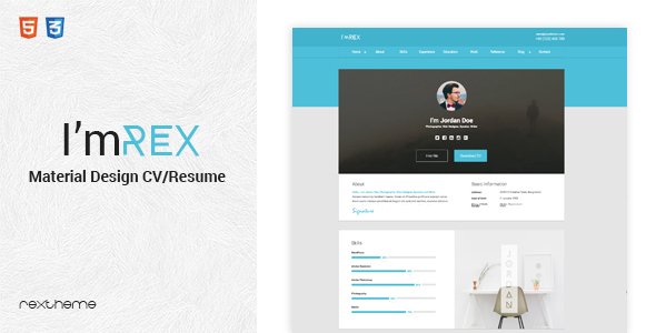 Extraordinary I'mRex - Material CV / Resume