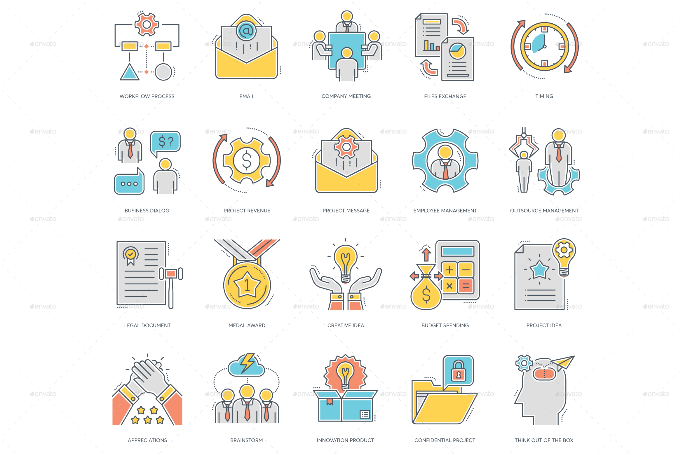 Project Management Icons, Icons | GraphicRiver