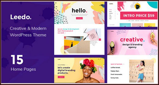 Leedo – Modern, Colorful & Creative Portfolio WordPress Theme