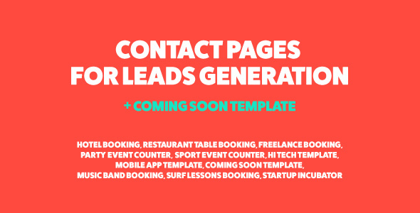 Incredible Jonny - Contact Page for Leads Generation & Coming Soon Template