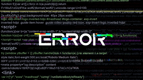 Glitch Code Error