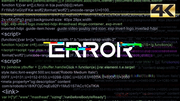 Glitch Code Error 4K