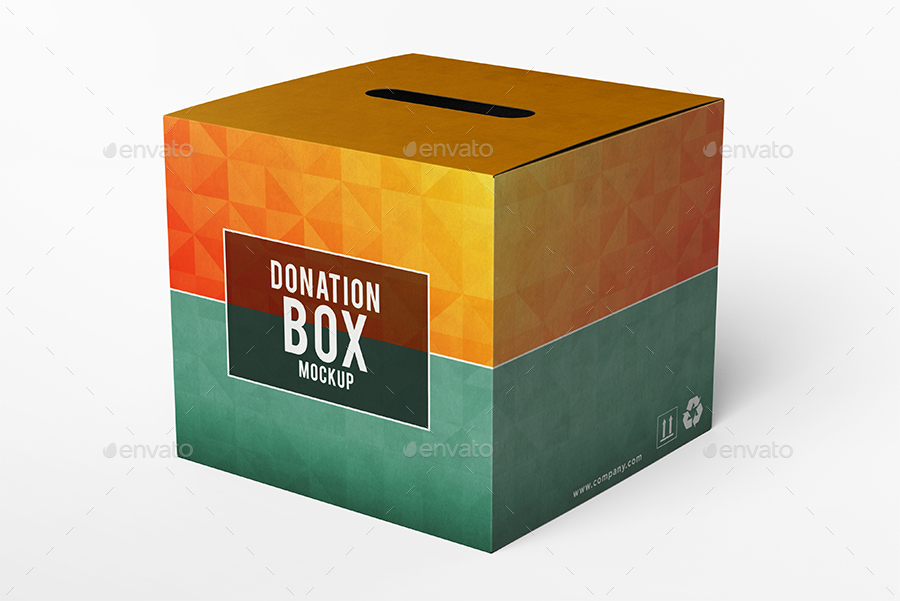 Donation Collection Box Mock Up By Sealord Graphicriver