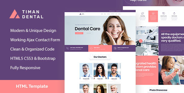 Exceptional Timan - Dental Clinic & Medical HTML Template