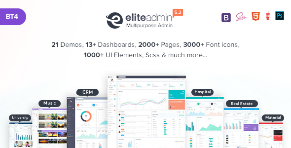 Elite Admin - Multipurpose Bootstrap 4  Admin Template