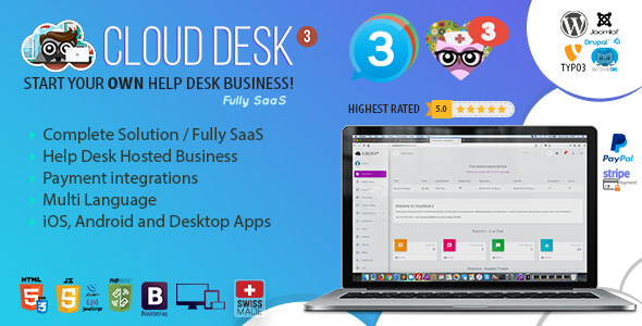 Cloud Desk 3 – The Fully Saas Support Solution