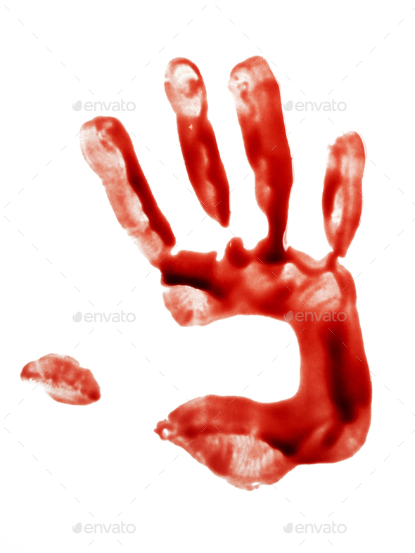 Bloody Hand Print Stock Photo By Alexstand Photodune