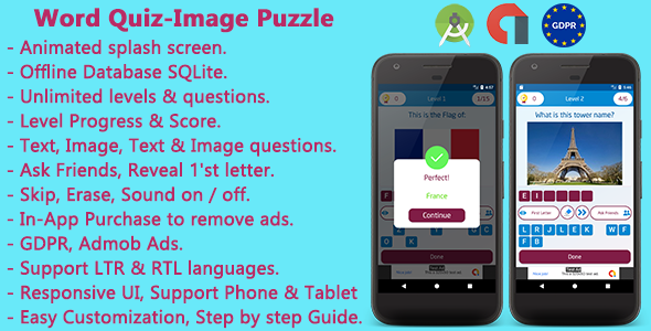 Offline Word Quiz + Image Guess Puzzle Game for Android - CodeCanyon Item for Sale