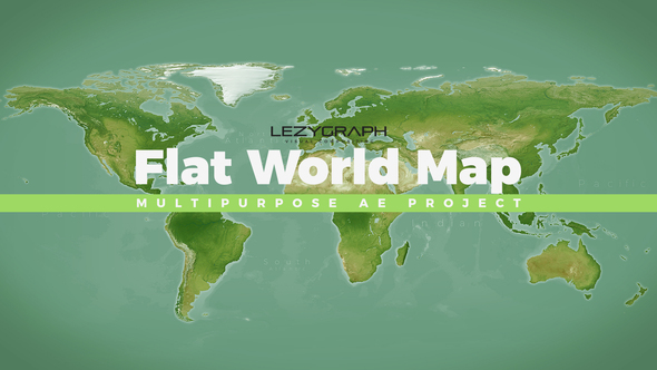 Flat World Map - VideoHive 23119540
