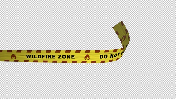 Warning Tape - Widfire Zone - 4K Transition alt