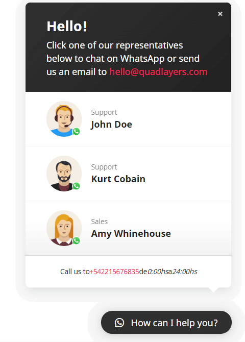 Download WordPress WhatsApp Chat Box by QuadLayers | CodeCanyon
