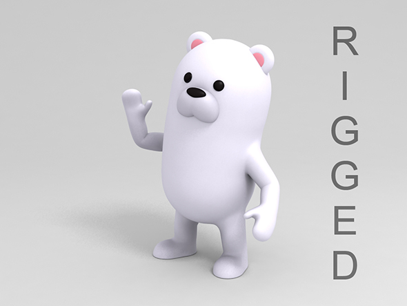 Rigged Polar Bear - 3Docean 23128274