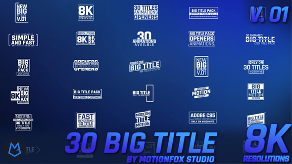 Big Title Animation 8K v.01